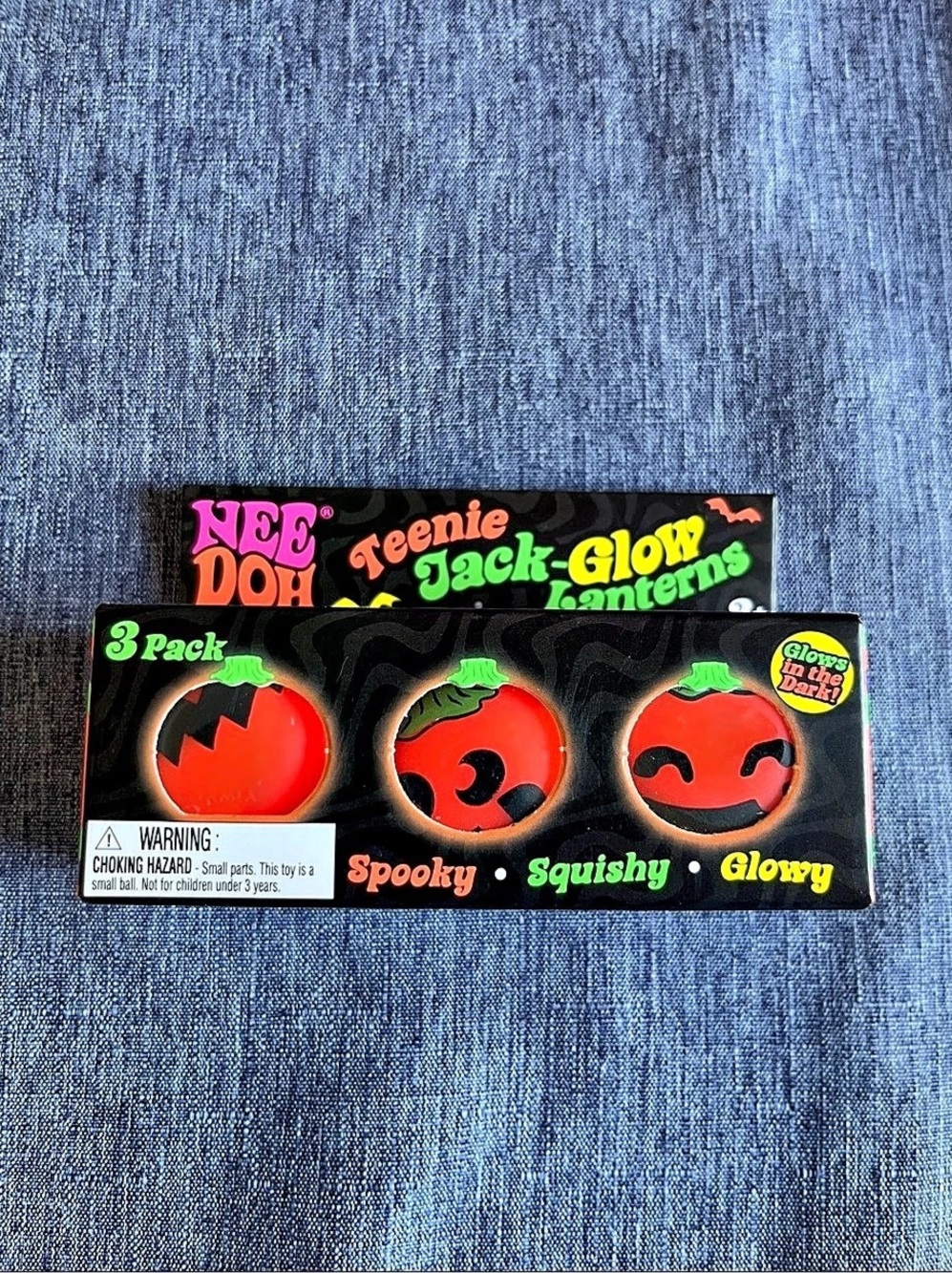 Schylling NeeDoh Teenie Jack-Glow Lanterns 3 Pack NEW